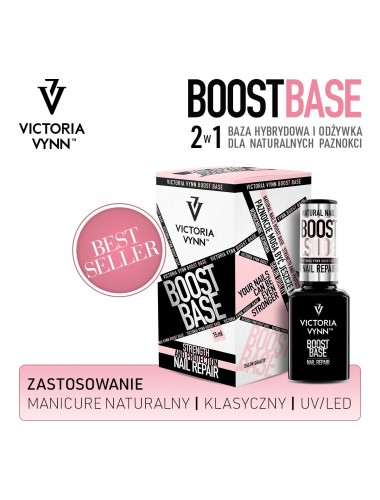 Gel Polish Boost Base Nail Repair 15ml / Baza światłoutwardzalna z odżywką Victoria Vynn 331001