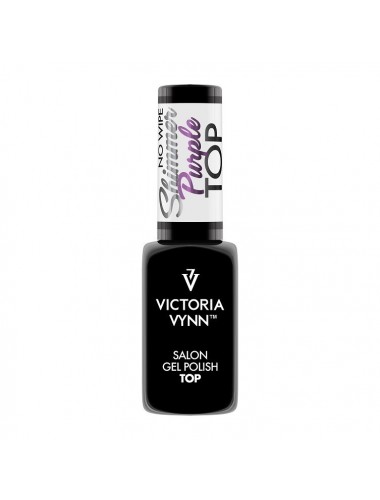 Gel Polish Top Shimmer Purple No Wipe 8ml Victoria Vynn 330783 Wyprzedaż