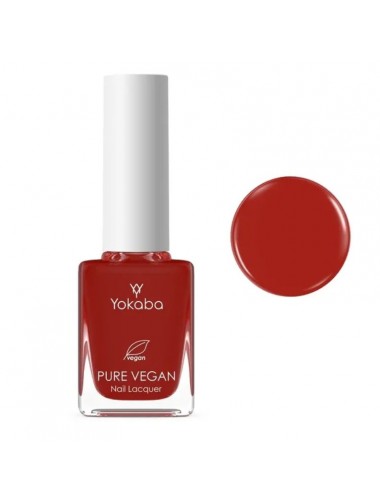 Pure Vegan Nail kolor 17 Temptation Red lakier klasyczny 10ml Yokaba