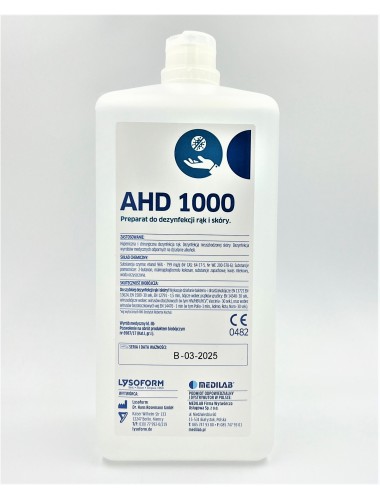 AHD 1000 dezynfekcja rąk 1litr z atomizerem Medilab