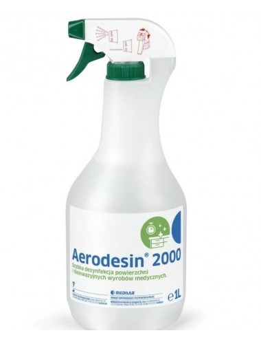 Aerodesin 2000 z rozpylaczem szybka dezynfekcja powierzchni 1L. Medilab