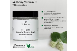 Infinity Smoth Hands Mask Mulberry Vitamin C 100ml maska do rąk odmładzająca rozjąsniająca  Yokaba