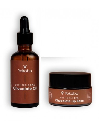 Euphoria Chocolate BALSAM DO UST + olejek do masażu ciała czekoladowy Vegan Yokaba