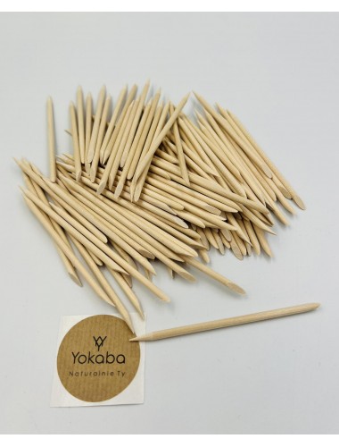 PATYCZKI drewniane do skórek do manicure 100 szt. 9,5cm. Yokaba