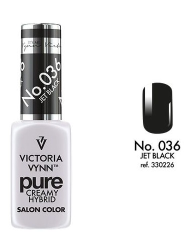 Pure Creamy Hybrid kolor 036 JET BLACK 8ml Victoria Vynn hybryda Wyprzedaż