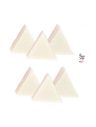 Gąbeczki trójkąty do make-up 6 szt. 3,5x3,5cm.  Peggy Sage 120180