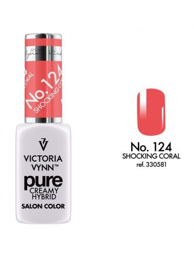 Pure Creamy Hybrid NeonLove kolor 124 SHOCKING CORAL 8 ml Victoria Vynn hybryda Wyprzedaż