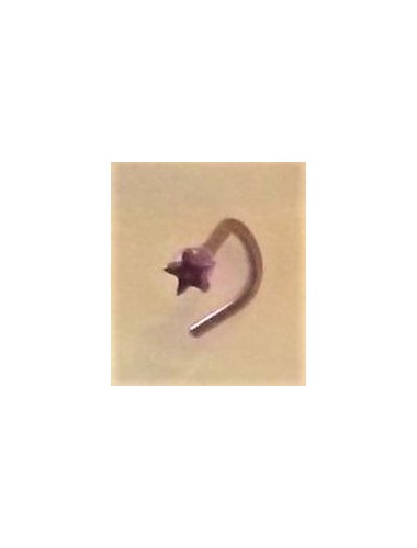 Gwiazdka fioletowa płaska tytan pigmej mini do nosa Studex
