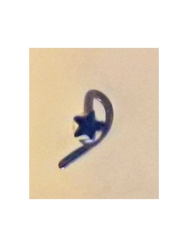Gwiazdka niebieska płaska tytan pigmej mini do nosa Studex